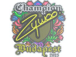 Sticker | ZywOo (Embroidered, Champion) | Budapest 2025