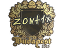 Sticker | zont1x (Gold) | Budapest 2025