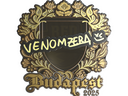 Sticker | venomzera (Gold) | Budapest 2025