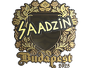 Sticker | saadzin (Gold) | Budapest 2025