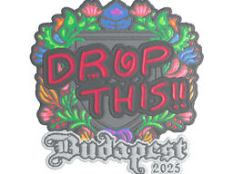 Sticker | drop (Embroidered) | Budapest 2025