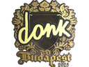 Sticker | donk (Gold) | Budapest 2025