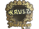 Sticker | kauez (Gold) | Budapest 2025