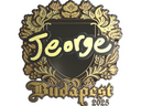 Sticker | jeorge (Gold) | Budapest 2025