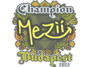 Sticker | mezii (Champion) | Budapest 2025