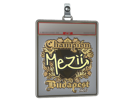 Sticker Slab | mezii (Gold, Champion) | Budapest 2025
