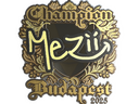 Sticker | mezii (Gold, Champion) | Budapest 2025