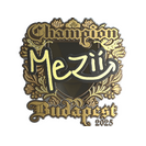 Sticker | mezii (Gold, Champion) | Budapest 2025