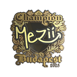 Sticker | mezii (Gold, Champion) | Budapest 2025