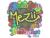 Sticker | mezii (Holo, Champion) | Budapest 2025