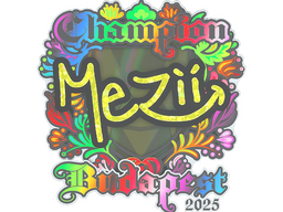 Sticker | mezii (Holo, Champion) | Budapest 2025