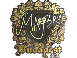 Sticker | MAJ3R (Gold) | Budapest 2025