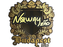 Sticker | noway (Gold) | Budapest 2025