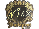 Sticker | nicx (Gold) | Budapest 2025