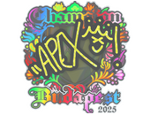 Наклейка | apEX (голографическая, чемпион) | Будапешт-2025