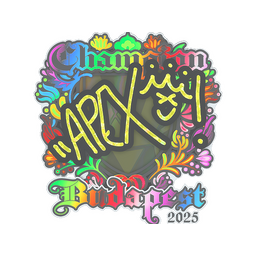 Sticker | apEX (Holo, Champion) | Budapest 2025