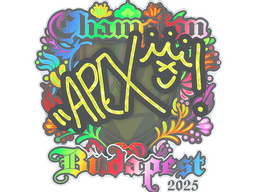 Sticker | apEX (Holo, Champion) | Budapest 2025