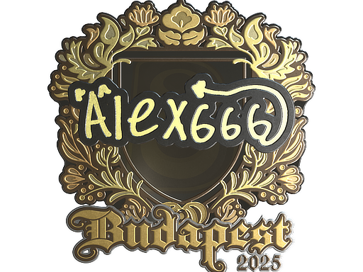 Sticker | alex666 (Gold) | Budapest 2025