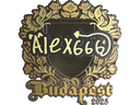 Sticker | alex666 (Gold) | Budapest 2025