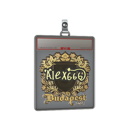 Sticker Slab | alex666 (Gold) | Budapest 2025
