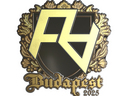 Sticker | Rare Atom (Gold) | Budapest 2025