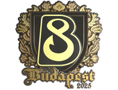 Наклейка | B8 (золотая) | Будапешт-2025