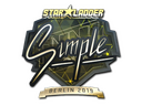 Sticker | s1mple (Gold) | Berlin 2019