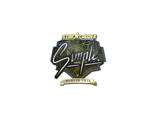 Sticker | s1mple (Gold) | Berlin 2019