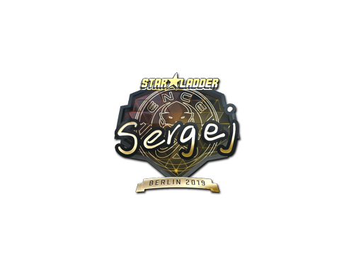 Наклейка | sergej (золотая) | Берлин-2019