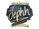 Sticker | dephh (Gold) | Berlin 2019