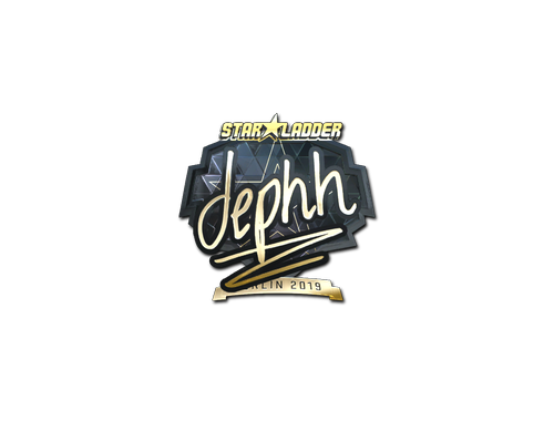 Наклейка | dephh (золотая) | Берлин-2019