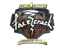 Sticker | facecrack (Gold) | Berlin 2019