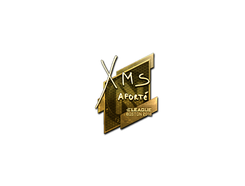 Наклейка | xms (золотая) | Бостон-2018