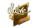 Sticker | gla1ve (Gold) | Boston 2018