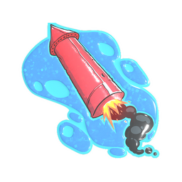 Sticker | Big Red Rocket (Glitter)