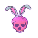 Sticker | Skull Bunny (Glitter)