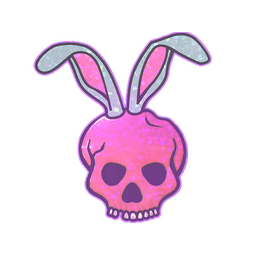 Sticker | Skull Bunny (Glitter)