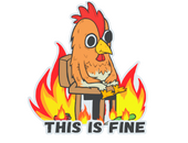Sticker | This Is Fine (Chicken)