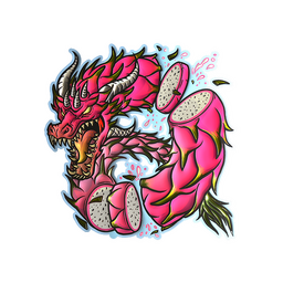 Sticker | Dragon Fruit (Foil)