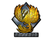 Наклейка | Феникс (металлическая)