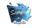 Sticker | s1mple (Foil) | Cologne 2016
