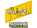 Sticker | w0nderful (Champion) | Copenhagen 2024
