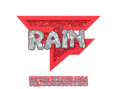 Наклейка | rain (с блёстками) | Копенгаген-2024