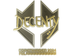 Sticker | decenty (Gold) | Copenhagen 2024
