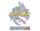 Наклейка | donk (голографическая) | Копенгаген-2024