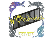 Наклейка | w0nderful (голографическая) | Остин-2025