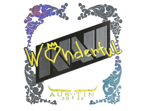 Naklejka | w0nderful (holograficzna) | Austin 2025