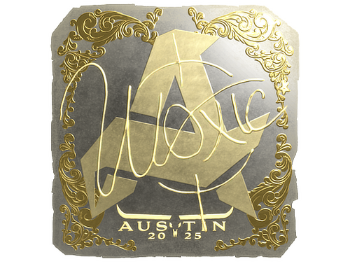 Pegatina | woxic (dorada) | Austin 2025