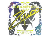 Наклейка | ZywOo (голографическая, чемпион) | Остин-2025