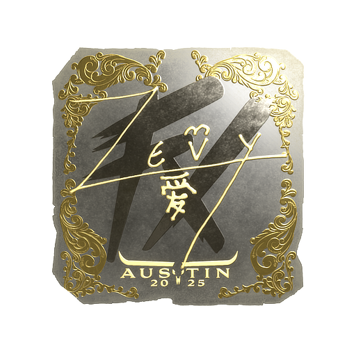 Adesivo | zevy (Dourado) | Austin 2025